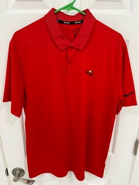 Bay Hill Nike Men’s Red Golf Polo with Small Embroidered Logo